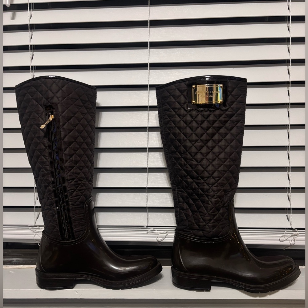 Gianmarco Lorenzi Brown Quilted Women's Boots Italian Designer